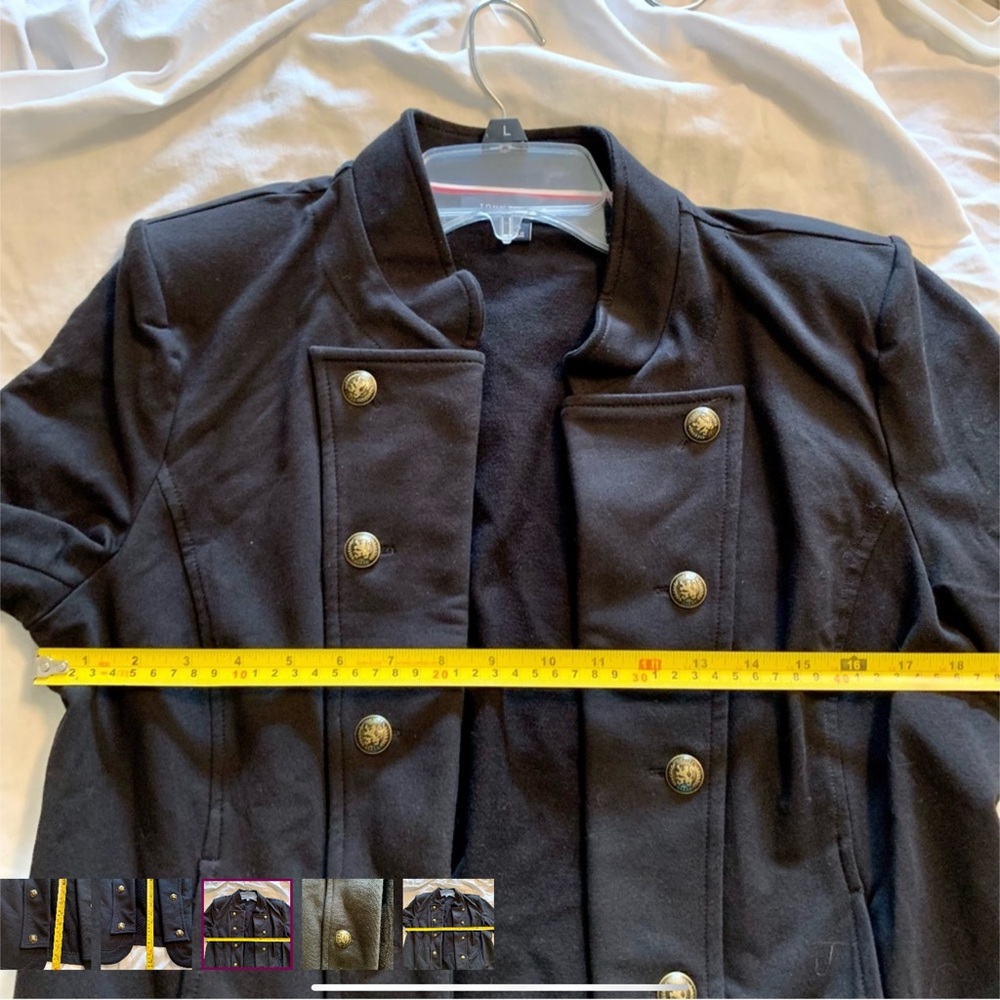 Tommy Hilfiger Black Military Inspired with Gold Buttons - Picture 3 of 4